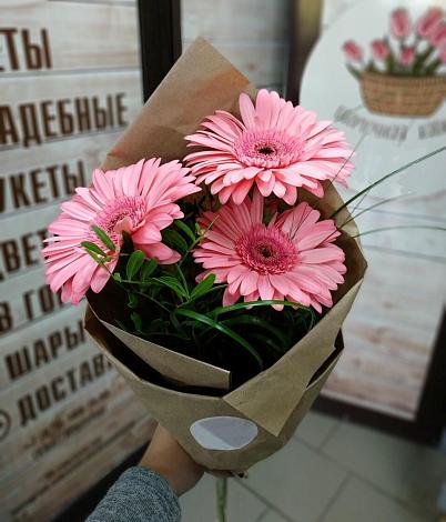 Букет цветов из: Герберы в Родниковый