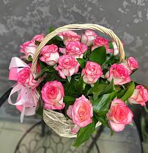 Цветочная композиция из Розы в корзине #REPLACE_PRED# Родниковый