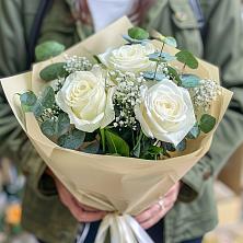 Букет Нежные грёзы в Родниковый Букет цветов из: Розы в Родниковый
